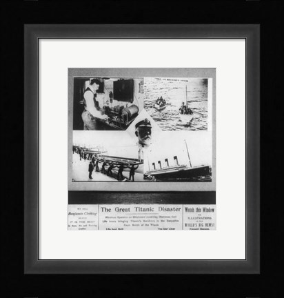 Framed Great Titanic Disaster Print