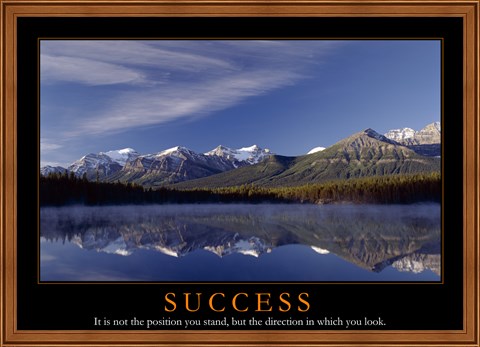 Framed Success - mountains Print