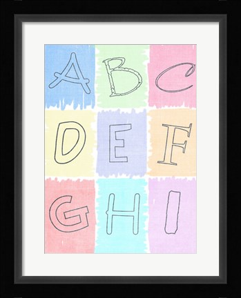 Framed Alphabet I Print