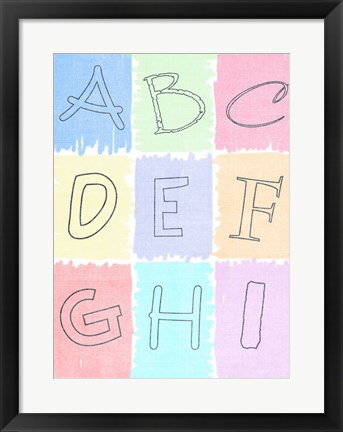 Framed Alphabet I Print