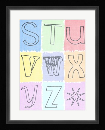 Framed Alphabet III Print