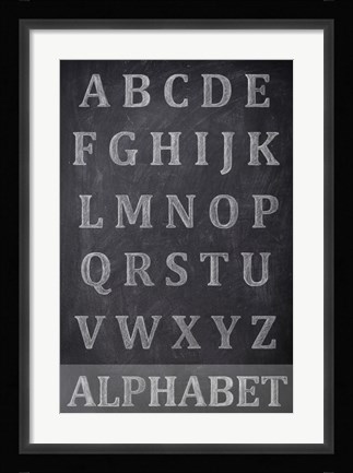 Framed Chalkboard Alphabet Print