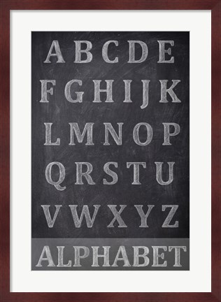 Framed Chalkboard Alphabet Print