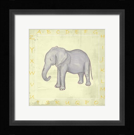 Framed Elephant Alphabet Print