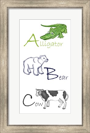 Framed ABC Animals Print