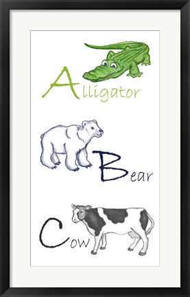 Framed ABC Animals Print
