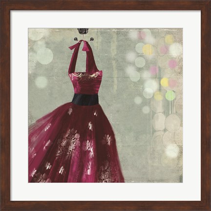 Framed Fuschia Dress II Print