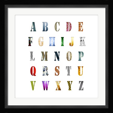 Framed Alphabet Poster Print