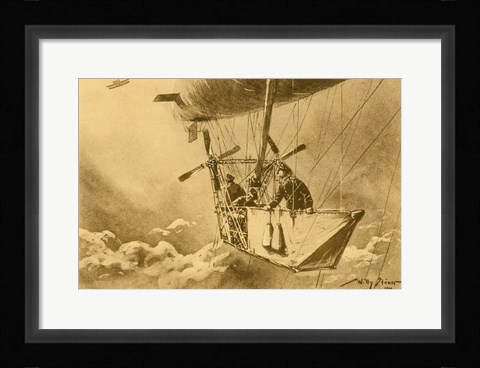Framed Gondola of the P II Reporting Arrival of a Wright flyer Print