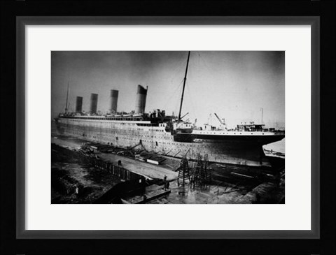 Framed Docked Titanic Print