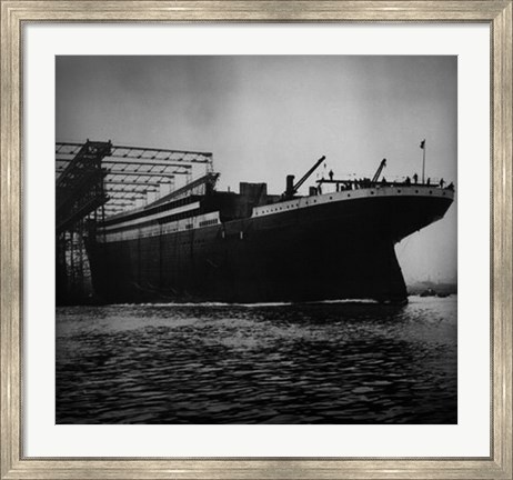 Framed Titanic Constructed at the Harland and Wolff Shipyard in Belfast Print