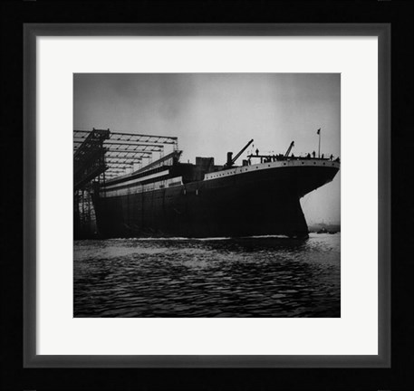 Framed Titanic Constructed at the Harland and Wolff Shipyard in Belfast Print
