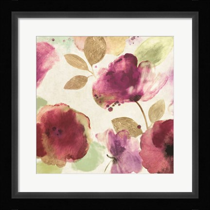 Framed Watercolour Florals I Print
