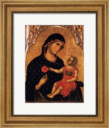 Framed Madonna of the Poppy Print