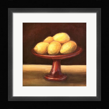Framed Rustic Fruit Bowl III Print