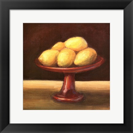 Framed Rustic Fruit Bowl III Print