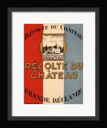 Framed Recolte Du Chateau Print