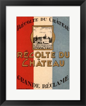 Framed Recolte Du Chateau Print