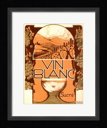 Framed Vin Blanc Print