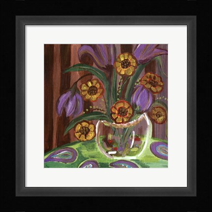 Framed Vibrant Still Life I Print