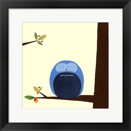 Framed Orchard Owls I Print