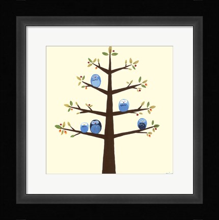 Framed Orchard Owls II Print