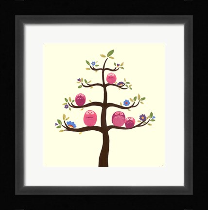 Framed Orchard Owls V Print