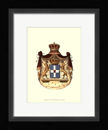 Framed Regal Crest VII Print