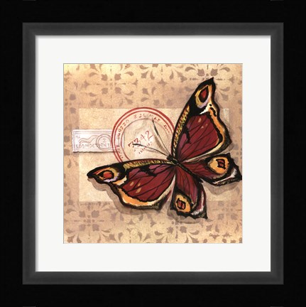 Framed Le Papillon I Print