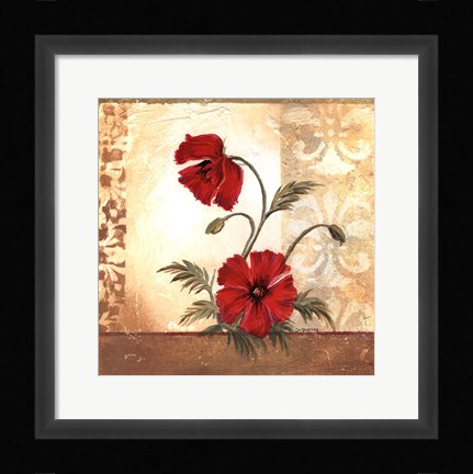 Framed Red Poppies II Print