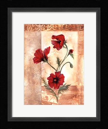Framed Red Poppies III Print