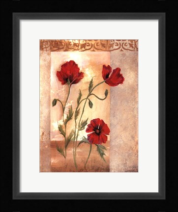 Framed Red Poppies IV Print