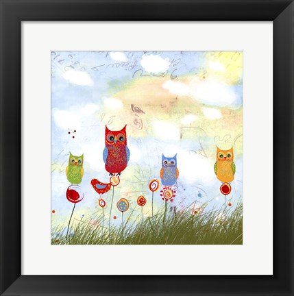 Framed Owl Land Print