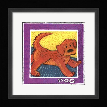 Framed Whimsical Dog Print