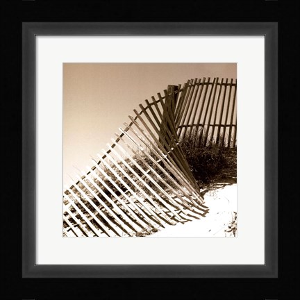 Framed Fences in the Sand III Print