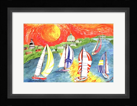 Framed Sunset's Embrace Print