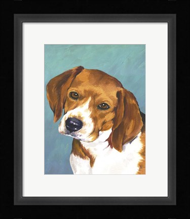Framed Dog Portrait-Beagle Print