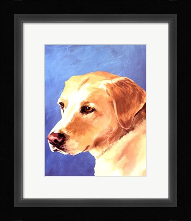 Framed Dog Portrait-Yellow Lab Print