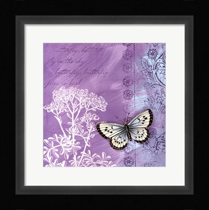 Framed Butterfly Notes VIII Print