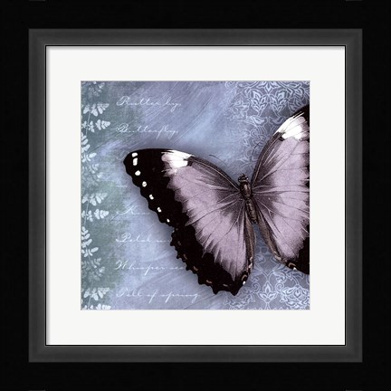 Framed Butterfly Notes X Print