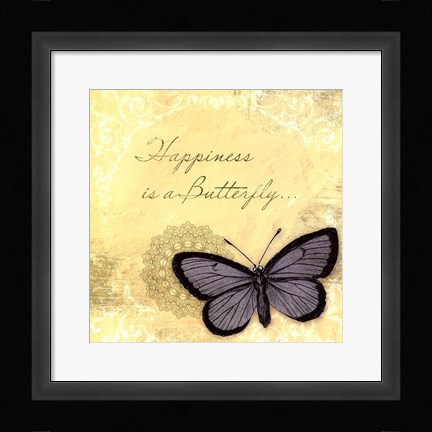 Framed Butterfly Notes XI Print