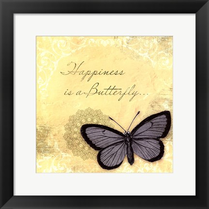 Framed Butterfly Notes XI Print