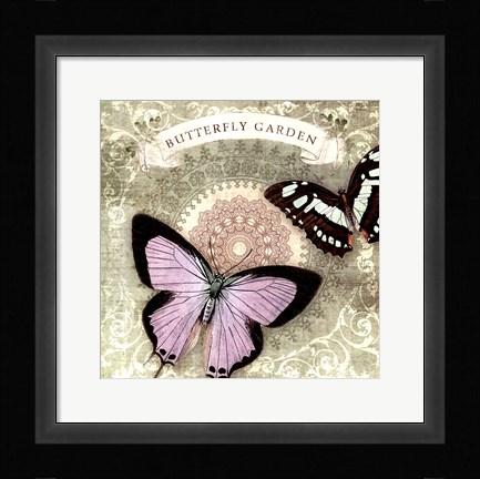 Framed Butterfly Notes XII Print