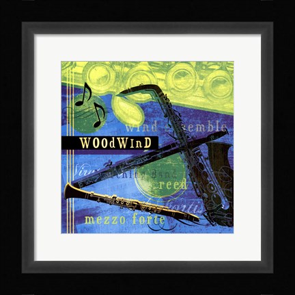 Framed Music Notes VII Print