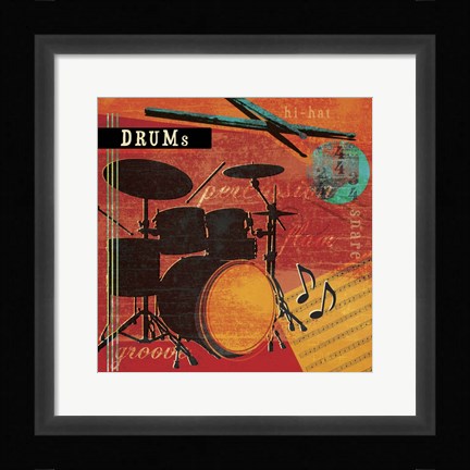 Framed Music Notes IX Print