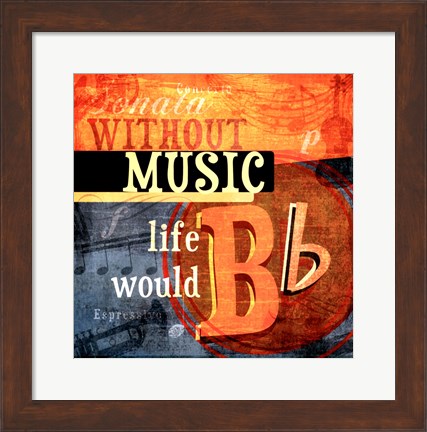 Framed Music Notes XII Print