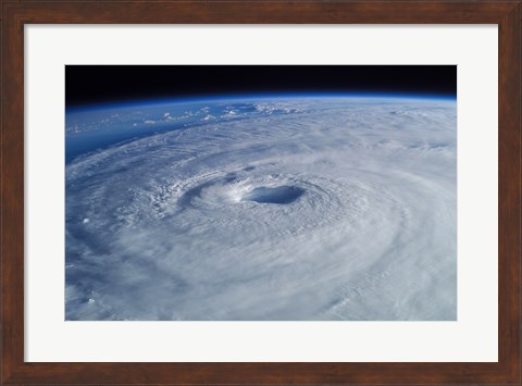 Framed Hurricane Isabel, as seen from the International Space Station Print