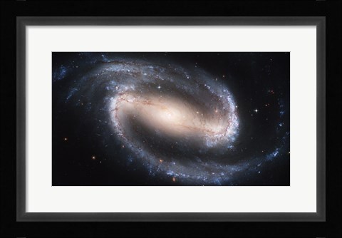 Framed Barred Spiral Galaxy Print