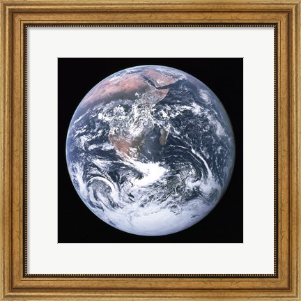 Framed Earth seen from Apollo 17 Print