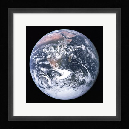 Framed Earth seen from Apollo 17 Print